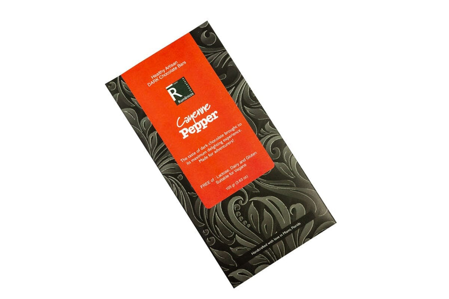 Cayenne Pepper Dark Chocolate Bar - Romanicos Chocolate