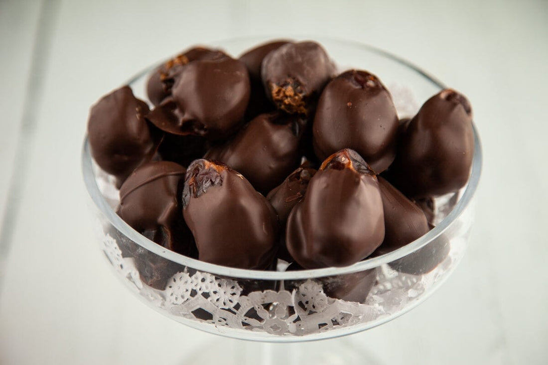 Dates Dipped in Dark Chocolate - Romanicos Chocolate