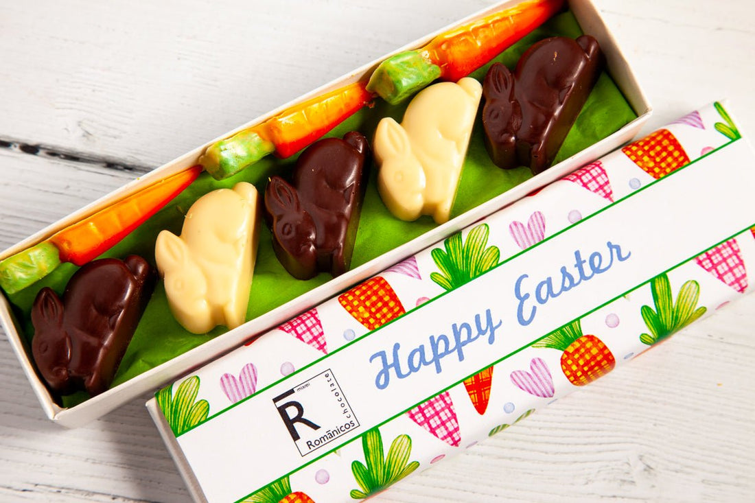 Easter Chocolate Bunnies and Carrots - Romanicos Chocolate