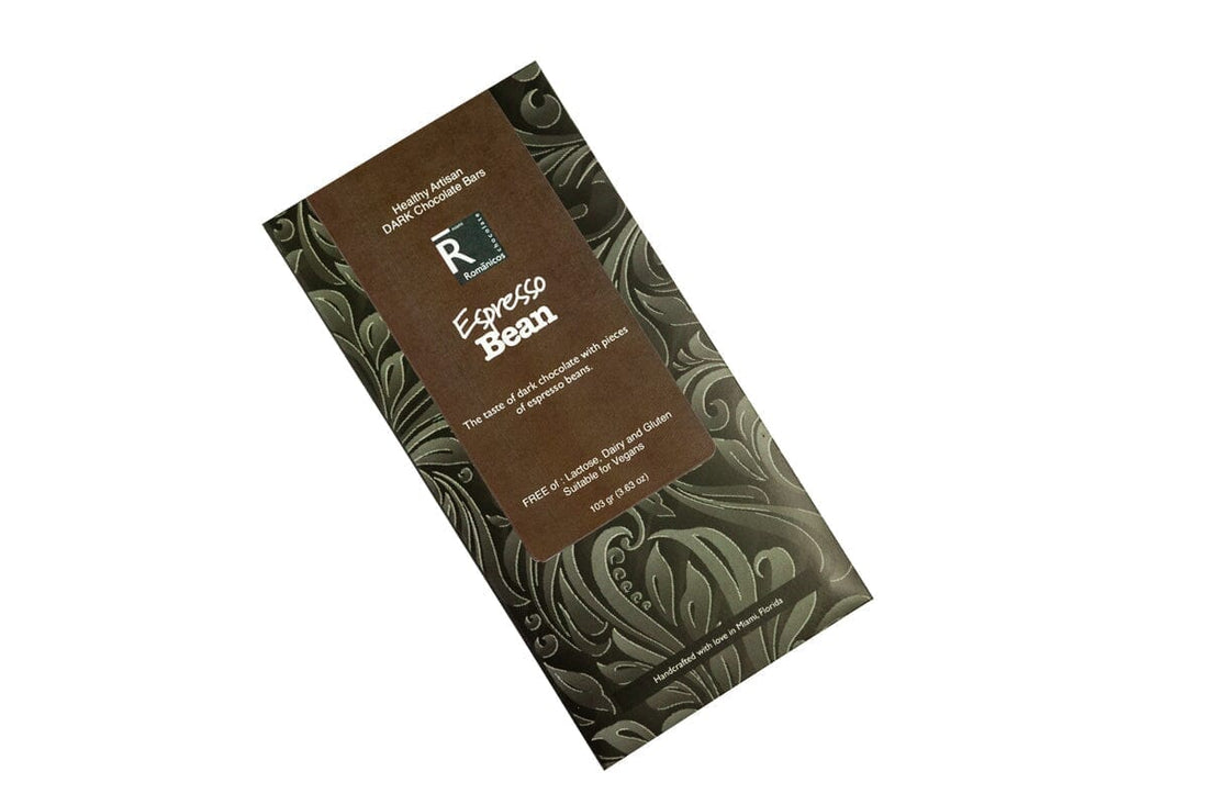 Espresso Bean Dark Chocolate Bar - Romanicos Chocolate