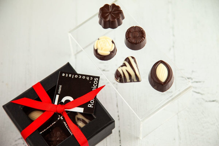 Fine Dark and White Chocolate Jewels - Romanicos Chocolate