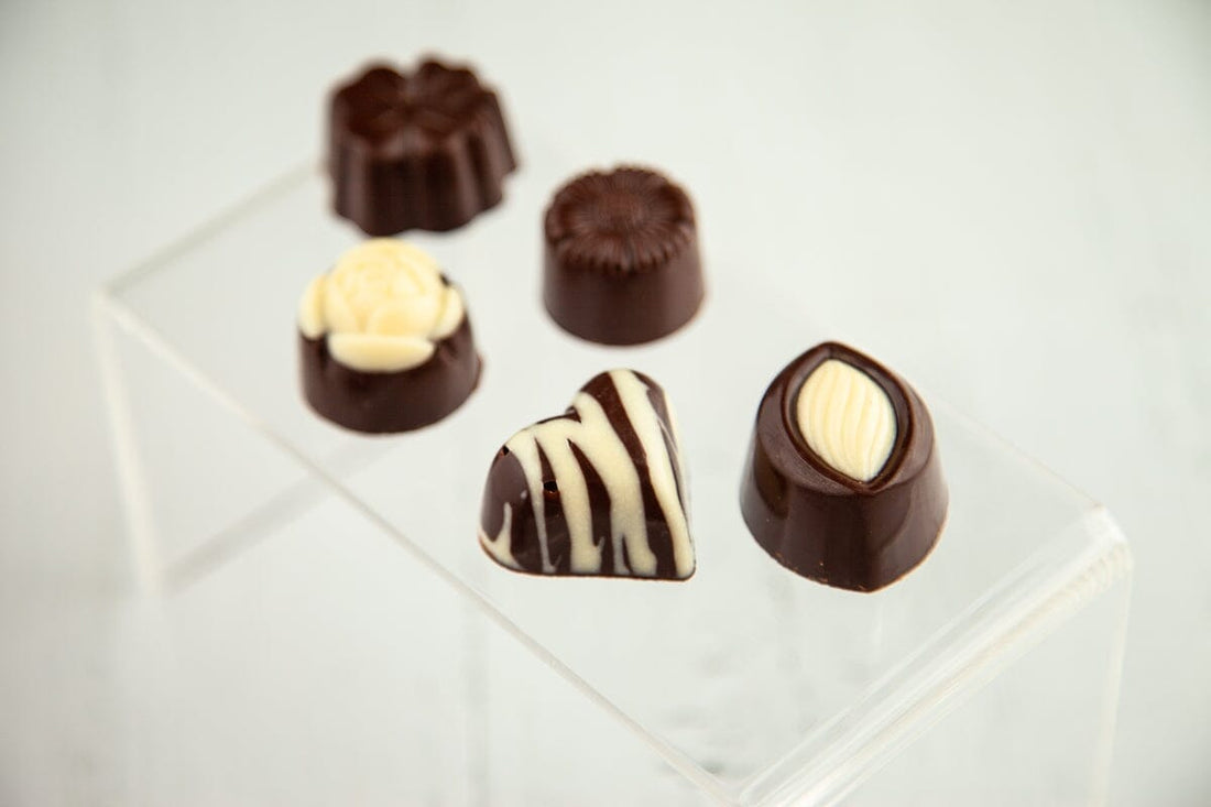 Fine Dark and White Chocolate Jewels - Romanicos Chocolate