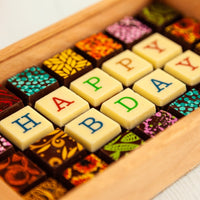 Happy Birthday Chocolate Art Limited Edition Wooden Box ShopRomanicos 