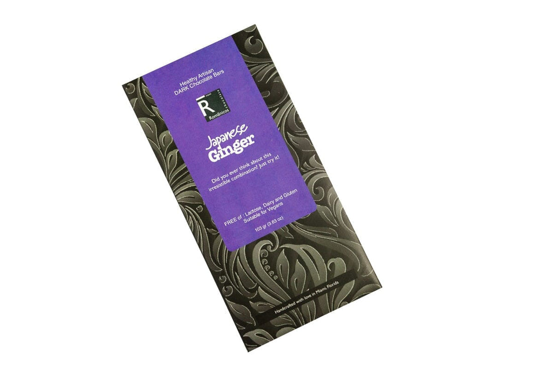 Japanese Ginger Dark Chocolate Bar - Romanicos Chocolate