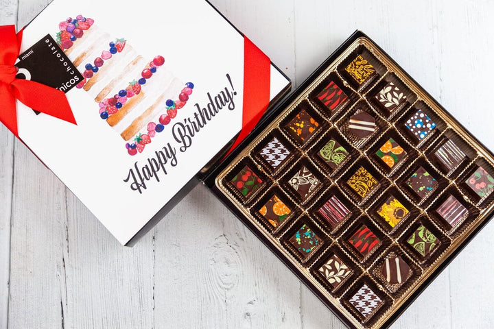 King Size Happy Birthday Chocolate Art Box - Romanicos Chocolate