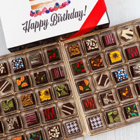 King Size Happy Birthday Chocolate Art Box Romanicos Chocolate Yes! Chocolate Art 