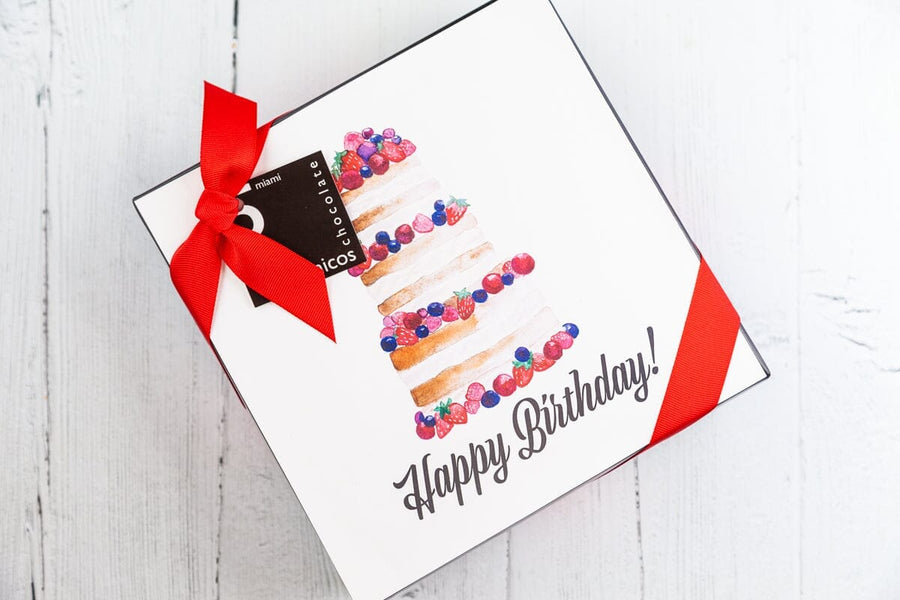 King Size Happy Birthday Signature Truffles Box Romanicos Chocolate 