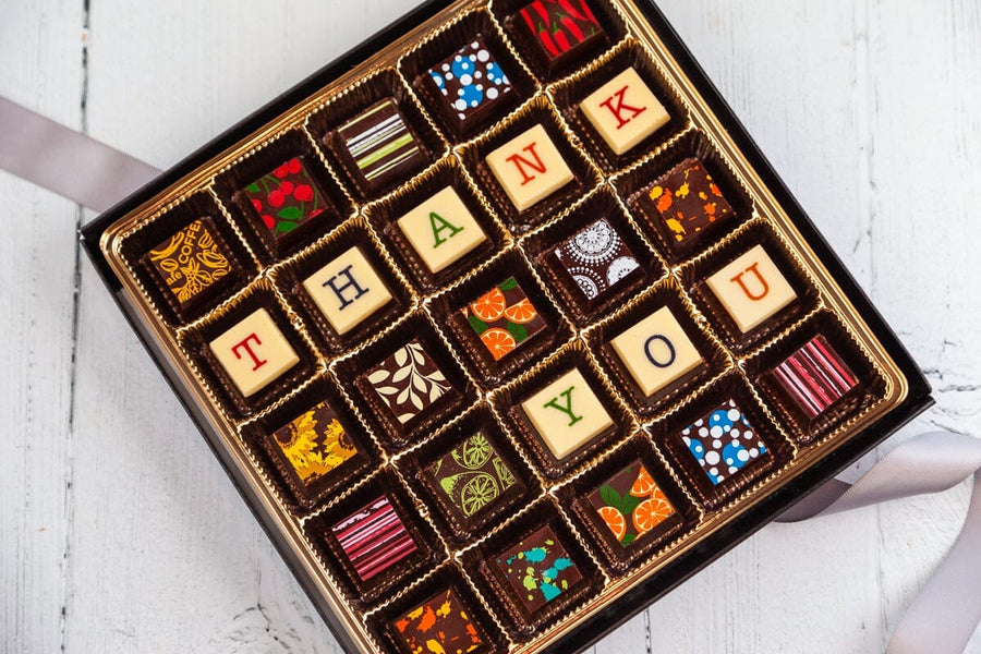 King Size Thank You Chocolate Art Box Romanicos Chocolate 