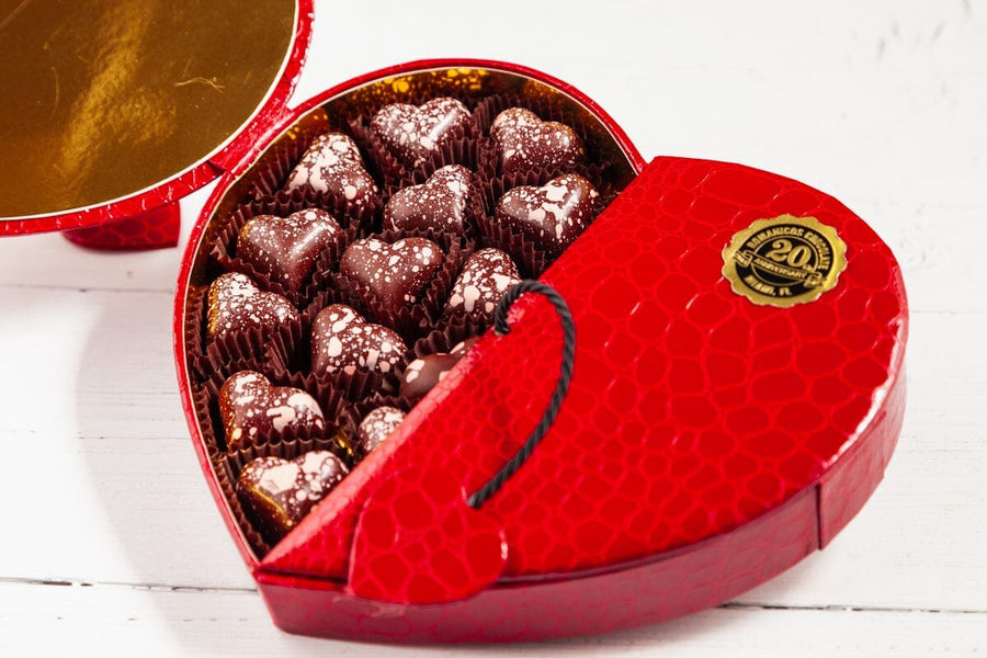 Luxury Champagne Heart Jewel Box ShopRomanicosChocolate 