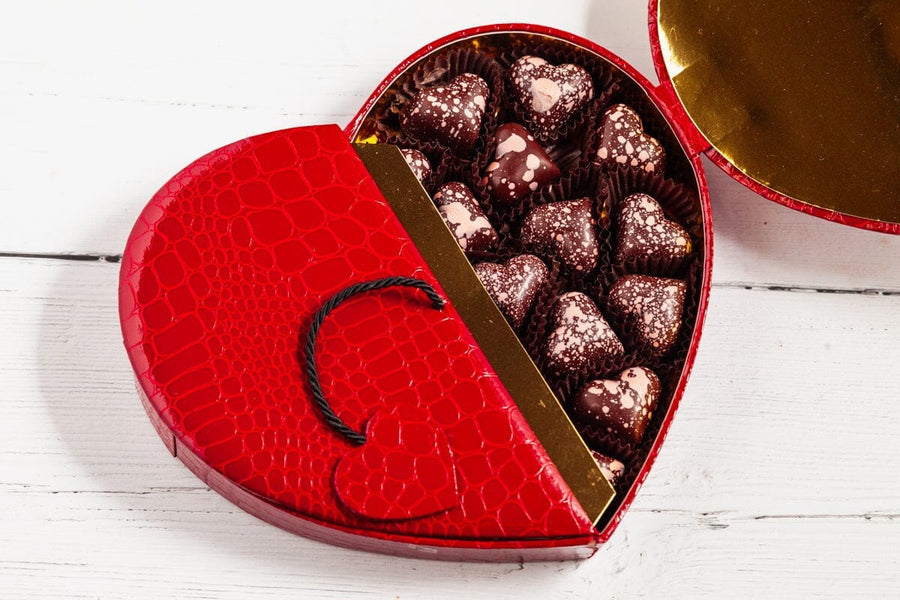 Luxury Champagne Heart Jewel Box ShopRomanicosChocolate 