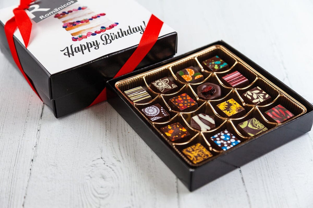 Queen Size Happy Birthday Chocolate Art Box Romanicos Chocolate No 