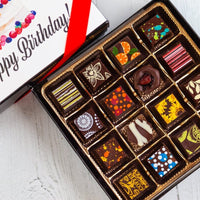 Queen Size Happy Birthday Chocolate Art Box Romanicos Chocolate 