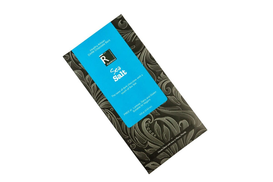 Sea Salt Dark Chocolate Bar - Romanicos Chocolate