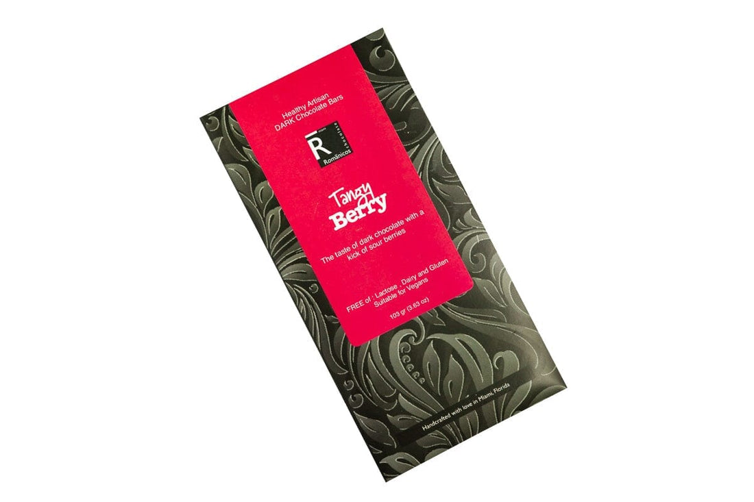 Tangy Berry Dark Chocolate Bar - Romanicos Chocolate