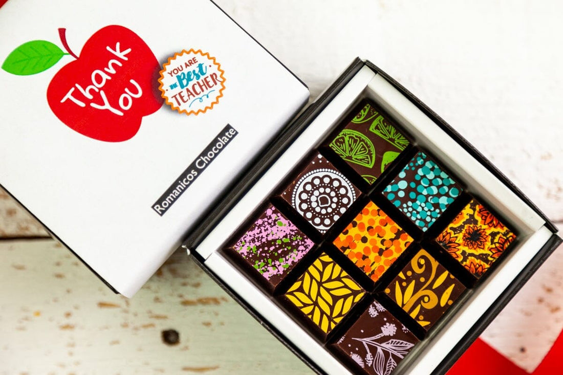 Teacher Piccolo Chocolate Art Box Romanicos Chocolate 