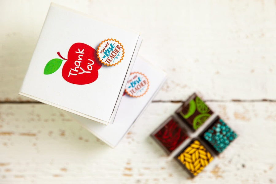 Teacher Thank You Party Favor Chocolate Art Box - Romanicos Chocolate