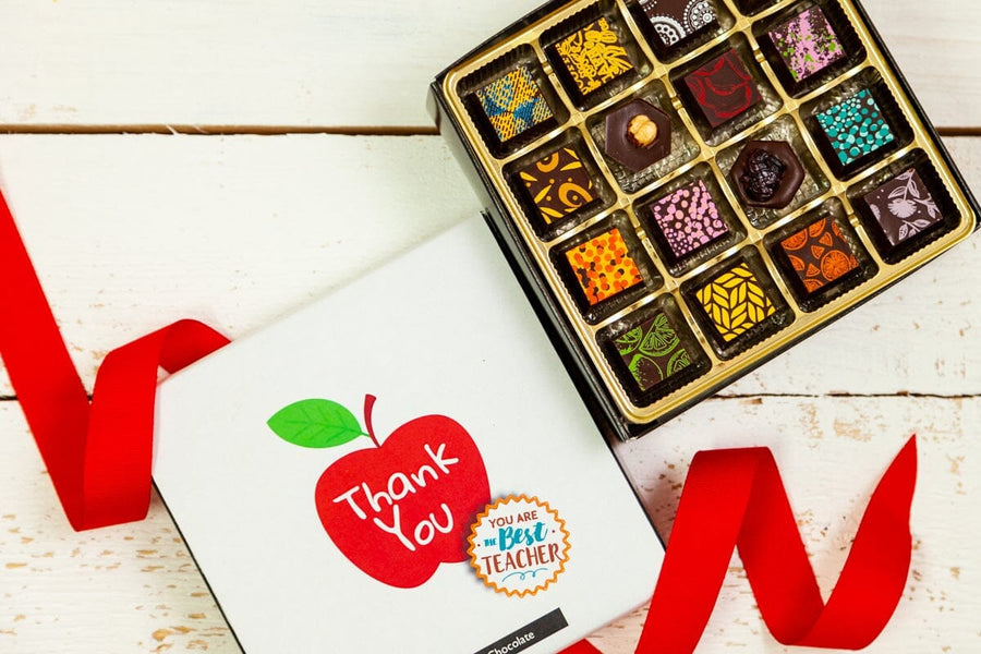 Teacher Thank You Queen Chocolate Art Box - Romanicos Chocolate