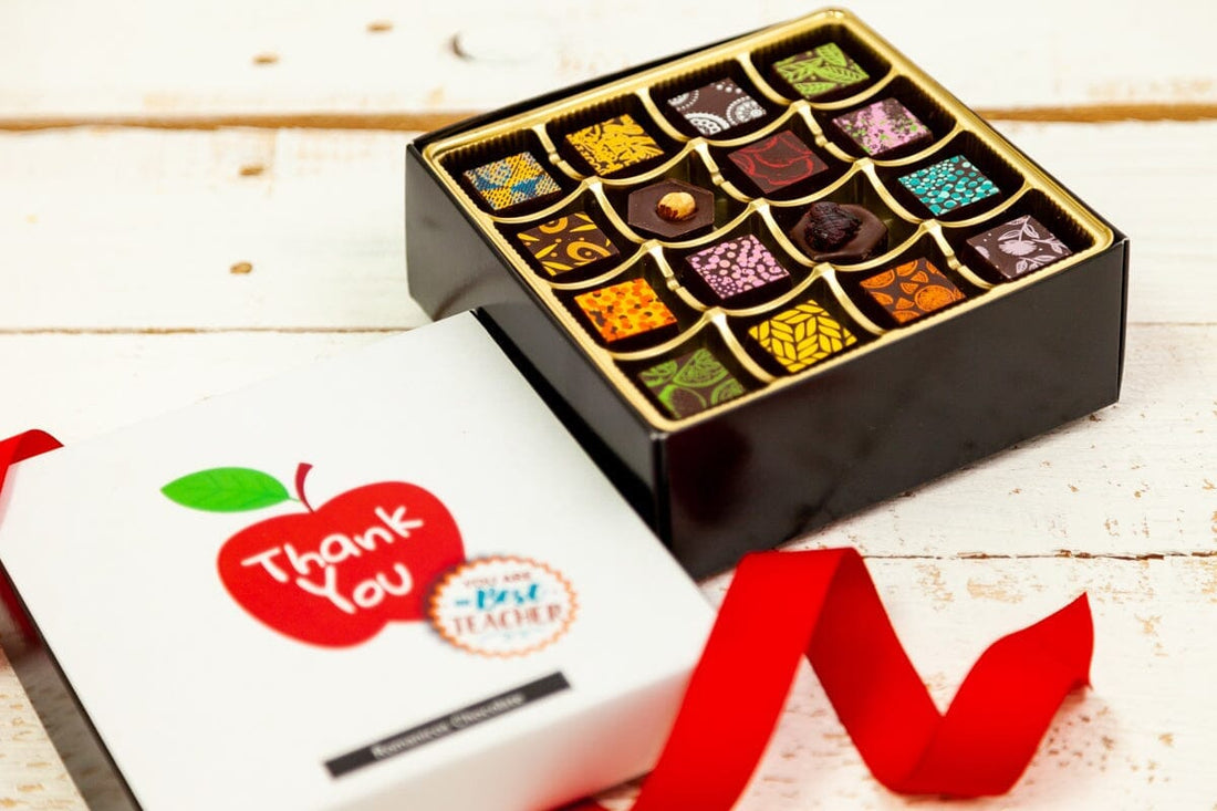 Teacher Thank You Queen Chocolate Art Box - Romanicos Chocolate