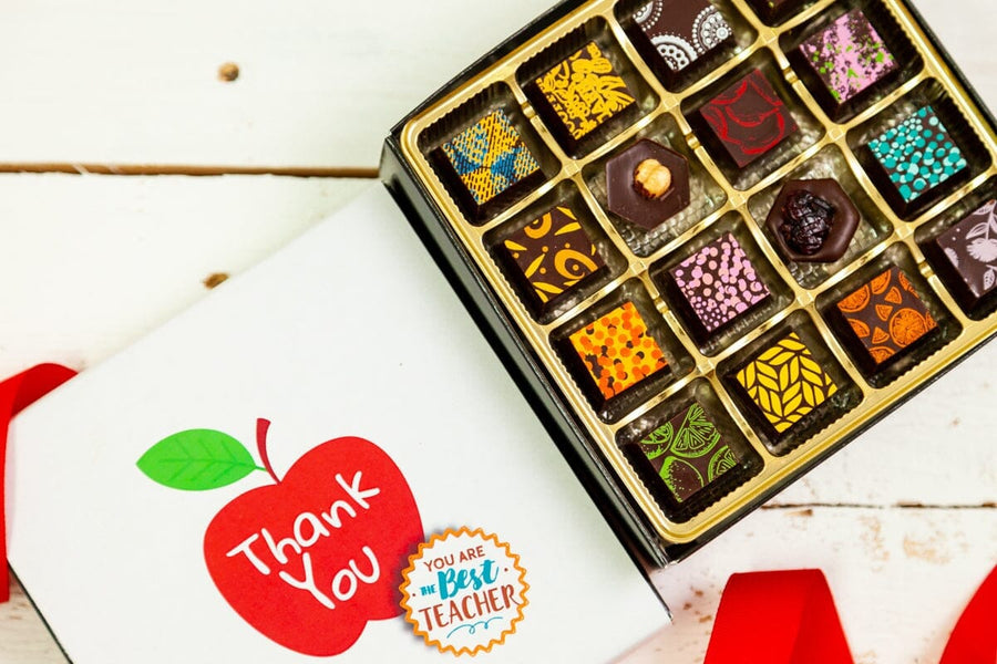 Teacher Thank You Queen Chocolate Art Box - Romanicos Chocolate