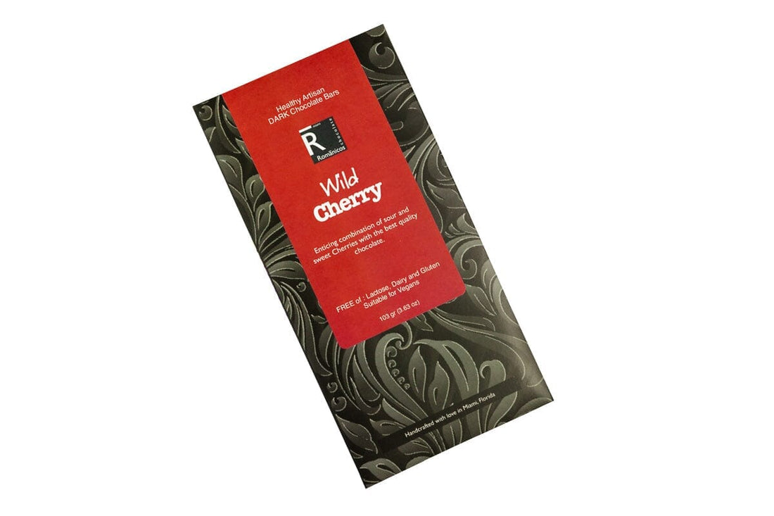 Wild Cherry Dark Chocolate Bar - Romanicos Chocolate